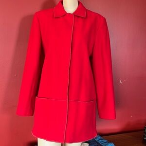 EUC Harve Benard wool red snap jacket